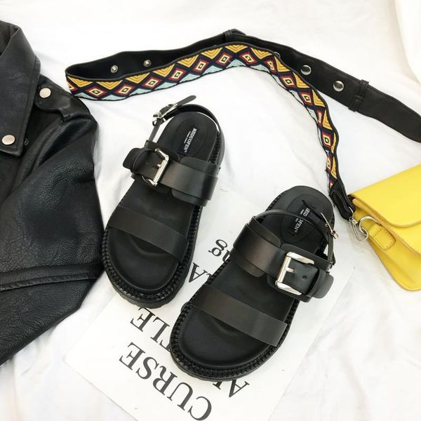 sandals summer 2021 buckle platform ins students casual beach shoes women for, Black
sandals summer 2021 buckle platform ins students casual beach shoes women for, Black