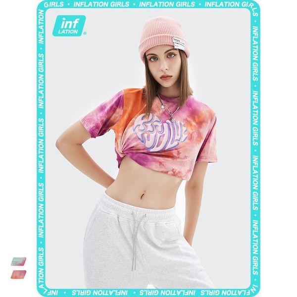 women's t-shirt inflation tie dye women streetwear 2021 summer korean style cool hip hop tees lady casual short sleeve t-shirts 6324gs2, White
women's t-shirt inflation tie dye women streetwear 2021 summer korean style cool hip hop tees lady casual short sleeve t-shirts 6324gs2, White