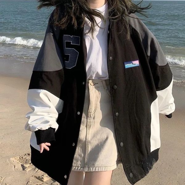 women's jackets men's and women's large baseball jacket, flocked letter sewn baseball jacket, trend, 2021 ss, Black;brown
women's jackets men's and women's large baseball jacket, flocked letter sewn baseball jacket, trend, 2021 ss, Black;brown