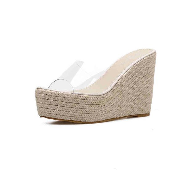sandals transparent pvc wedge jelly sandal women slippers casual hemp rope grass weaving thick high heels female shoes slides size, Black
sandals transparent pvc wedge jelly sandal women slippers casual hemp rope grass weaving thick high heels female shoes slides size, Black