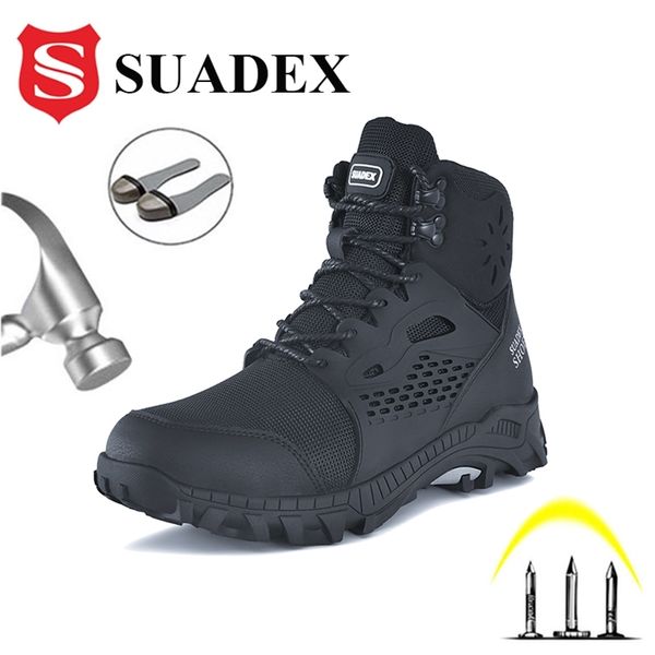 suadex safety shoes men steel toe cap footwear anti-puncture work boots indestructible shoes lightweight safety sneakers male 220105, Black;brown
suadex safety shoes men steel toe cap footwear anti-puncture work boots indestructible shoes lightweight safety sneakers male 220105, Black;brown