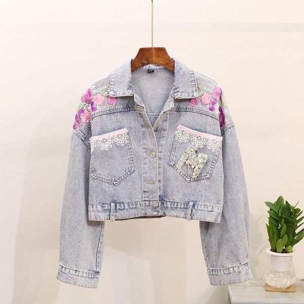 women's suits & blazers high street fashion 2021 designer short jacket beaded denim outer wear, White;black
women's suits & blazers high street fashion 2021 designer short jacket beaded denim outer wear, White;black