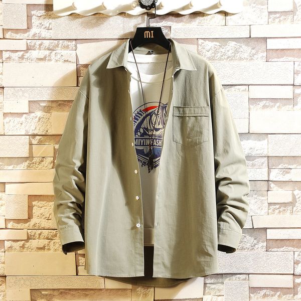 men's casual shirts long sleeved plain shirt, xxl loose fashionable neckline, harajuku retro, black clothing matching, White;black
men's casual shirts long sleeved plain shirt, xxl loose fashionable neckline, harajuku retro, black clothing matching, White;black