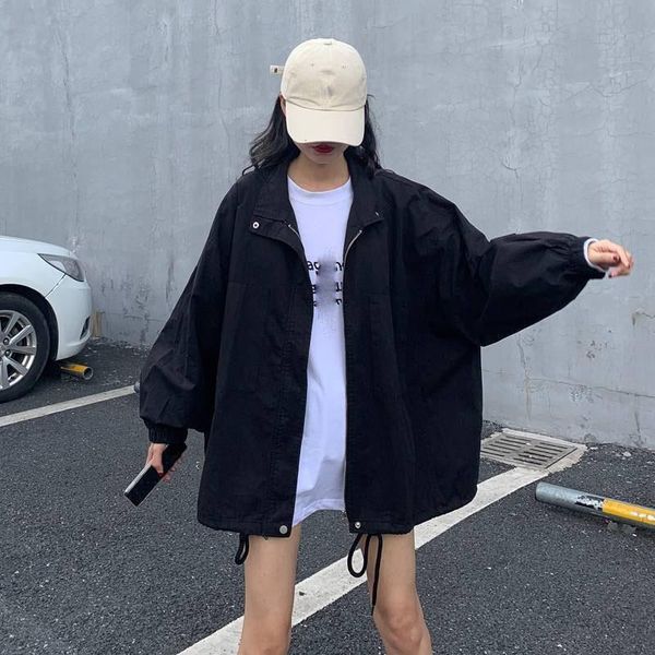 women's jackets 2021spring and autumn thin blackbaseball uniform jacket women korean oversize student harajuku casual all-match coat st, Black;brown
women's jackets 2021spring and autumn thin blackbaseball uniform jacket women korean oversize student harajuku casual all-match coat st, Black;brown