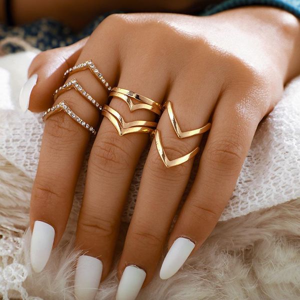 cluster rings 2021 style gold ring womens 5 pcs simple vintage fashion creative retro geometric set jewelry gifts for girls party, Golden;silver
cluster rings 2021 style gold ring womens 5 pcs simple vintage fashion creative retro geometric set jewelry gifts for girls party, Golden;silver
