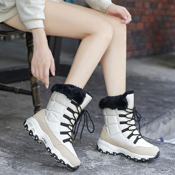boots women's winter fashion high-snow outdoor casual cotton mid-tube velvet warm thick-soled shoes, Black
boots women's winter fashion high-snow outdoor casual cotton mid-tube velvet warm thick-soled shoes, Black