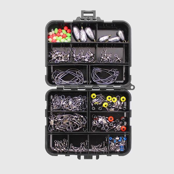 fishing accessories 160pcs/box kit including jig hooks sinker weights swivels snaps with tackle box
fishing accessories 160pcs/box kit including jig hooks sinker weights swivels snaps with tackle box