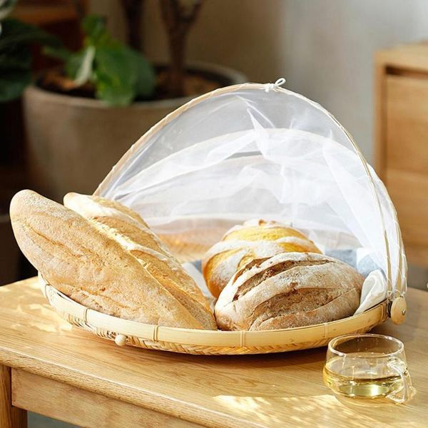 storage baskets round bamboo basket with lid outdoor picnic food serving tent tray mesh gauze cover hand-woven dustproof fruit bread #db
storage baskets round bamboo basket with lid outdoor picnic food serving tent tray mesh gauze cover hand-woven dustproof fruit bread #db