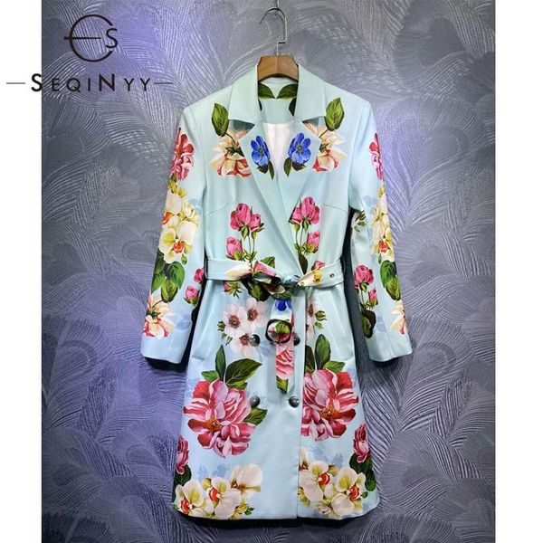 women's trench coats seqinyy blue coat 2021 spring autumn fashion design women runway pink flowers print long outwear, Tan;black
women's trench coats seqinyy blue coat 2021 spring autumn fashion design women runway pink flowers print long outwear, Tan;black