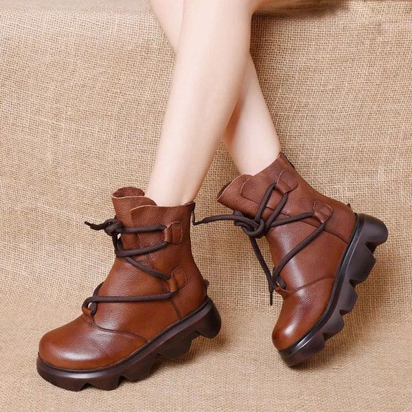 the first layer of cowhide british style boots thick-soled waterproof platform handsome full retro, Black
the first layer of cowhide british style boots thick-soled waterproof platform handsome full retro, Black