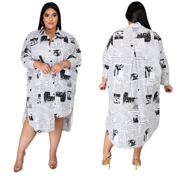 casual dresses xl-5xl plus size dress women clothing 2021 fashion spaper printing long sleeve shirt wholesale drop, Black;gray
casual dresses xl-5xl plus size dress women clothing 2021 fashion spaper printing long sleeve shirt wholesale drop, Black;gray