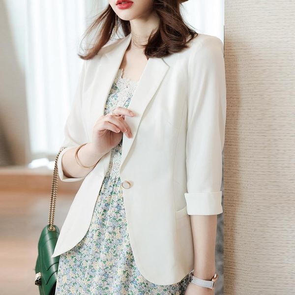 women's suits & blazers 2021 spring summer half sleeve jackets coat for women business work wear blazer formal professional outwear bla, White;black
women's suits & blazers 2021 spring summer half sleeve jackets coat for women business work wear blazer formal professional outwear bla, White;black