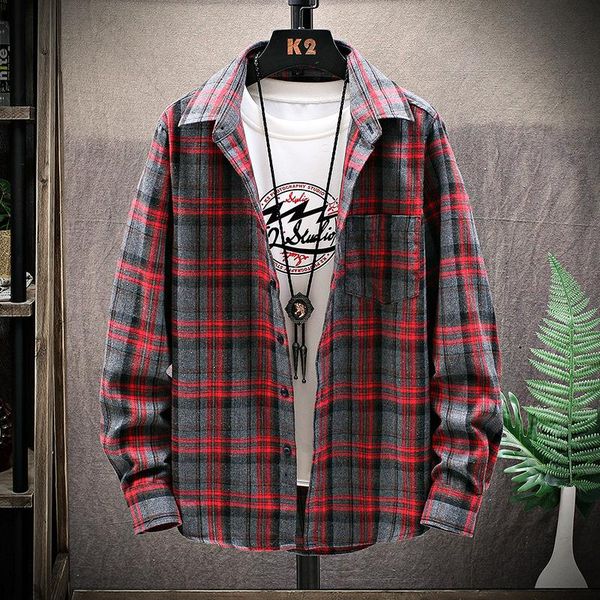 men's dress shirts plaid shirt spring and autumn long sleeve casual fashion coat youth, White;black
men's dress shirts plaid shirt spring and autumn long sleeve casual fashion coat youth, White;black