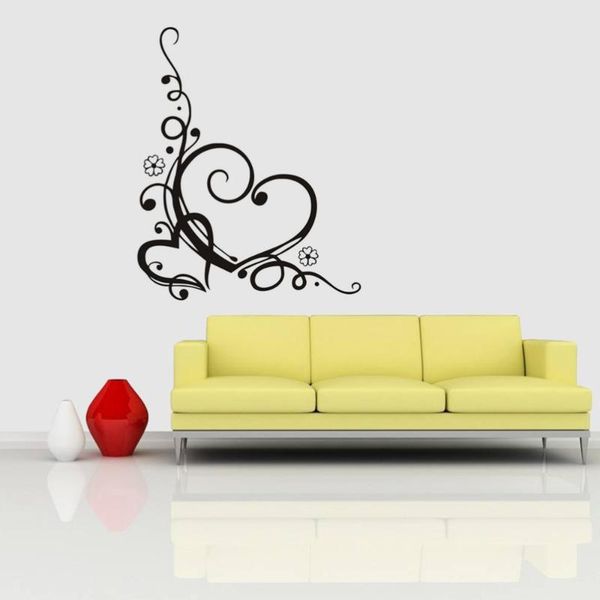 1pc self-adhesive heart-shaped vines decorative stickers wallpaper wall for bedroom room 44x36cm(black)
1pc self-adhesive heart-shaped vines decorative stickers wallpaper wall for bedroom room 44x36cm(black)