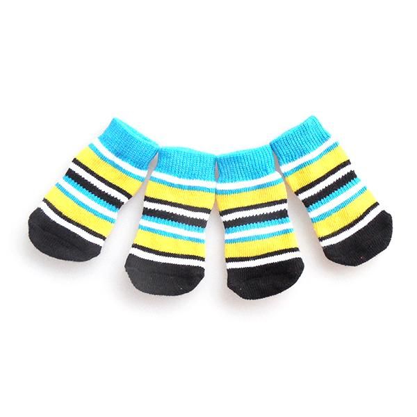 dog apparel pet puppy cat anti-slip knit cotton weave sock 4 pcs l blue 
dog apparel pet puppy cat anti-slip knit cotton weave sock 4 pcs l blue