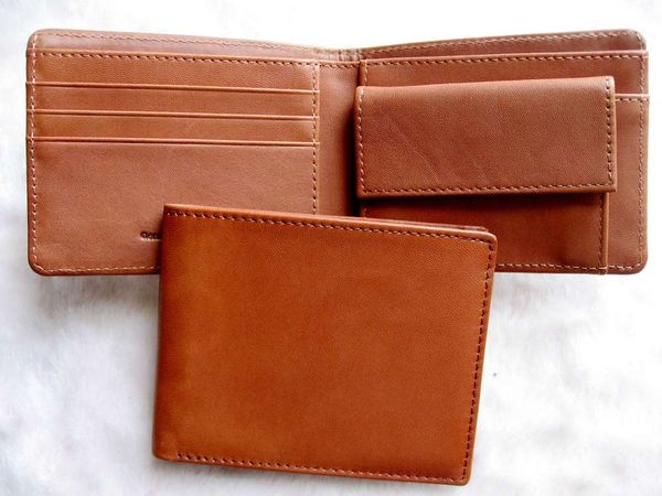 the wallet short business wallet 20% off cow leather bag magnetic men's wallet, Black