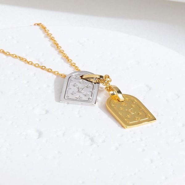 chains trendy fashion s925 sterling silver two-color double-sided double brand printing necklace couples customized exquisite gift
chains trendy fashion s925 sterling silver two-color double-sided double brand printing necklace couples customized exquisite gift