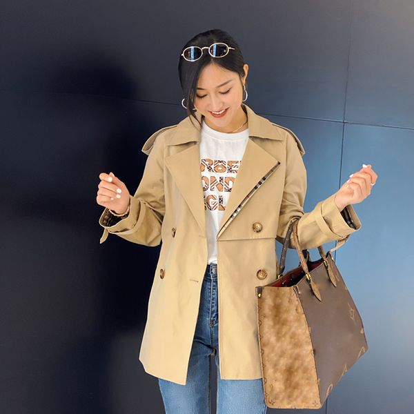 women's trench coats short classic windbreaker waterproof british high-end english style autumn winter gabadian solid color size coat l, Tan;black
women's trench coats short classic windbreaker waterproof british high-end english style autumn winter gabadian solid color size coat l, Tan;black