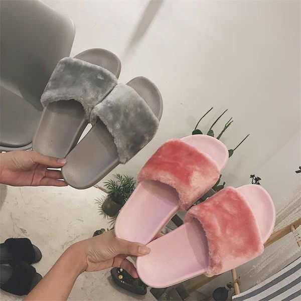 2021 women furry slippers home indoor female plush flip flops pvc bottom girl student cute slides plat anti-slip fur sandals h0827, Black
2021 women furry slippers home indoor female plush flip flops pvc bottom girl student cute slides plat anti-slip fur sandals h0827, Black