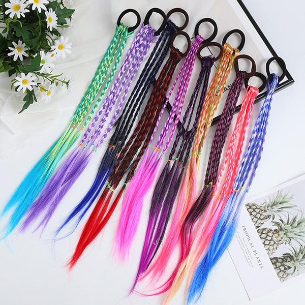 hair accessories girls wigs ponytail ornament gradient color elatric band rubber beauty bands headwear braided, Slivery;white
hair accessories girls wigs ponytail ornament gradient color elatric band rubber beauty bands headwear braided, Slivery;white