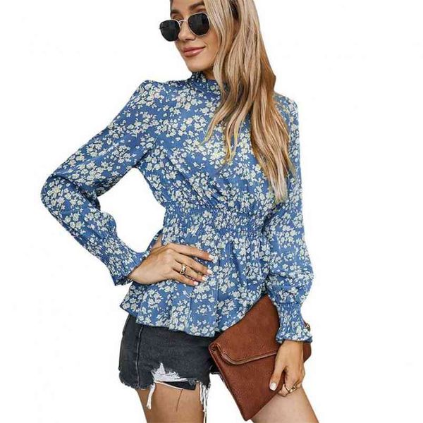 women shirt flare sleeve vintage print woman blouses shirts long plus size and bloues 210513, White
women shirt flare sleeve vintage print woman blouses shirts long plus size and bloues 210513, White