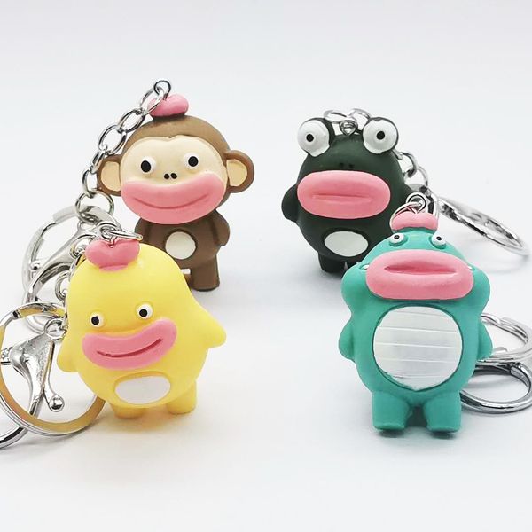 2021 fashion keychain cartoon big frog resin keychain sausage mouth monkey dinosaur chicken pendant gift, Silver
2021 fashion keychain cartoon big frog resin keychain sausage mouth monkey dinosaur chicken pendant gift, Silver