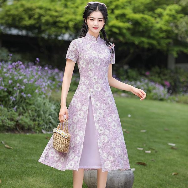 ethnic clothing lace vestidos improved aodai qipao women wedding gown mandarin collar hollow out cheongsams elegant prom chinese dress, Red
ethnic clothing lace vestidos improved aodai qipao women wedding gown mandarin collar hollow out cheongsams elegant prom chinese dress, Red