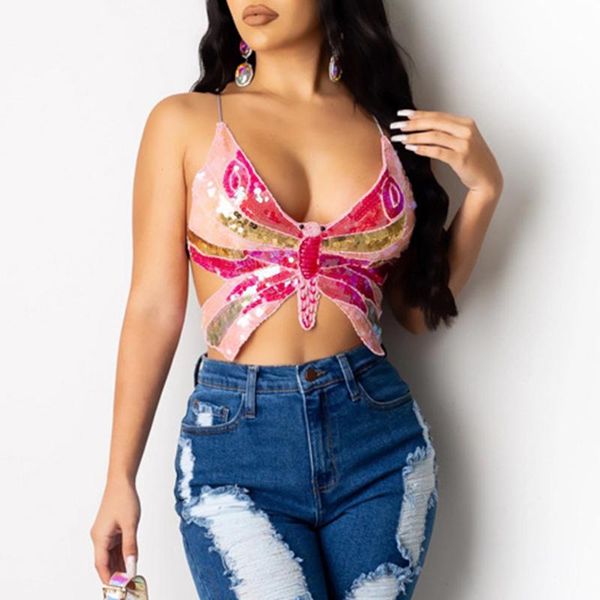 women's tanks & camis sequin butterfly summer crop women party short halter vintage womens lace up tank woman clothes y2k 2022, White
women's tanks & camis sequin butterfly summer crop women party short halter vintage womens lace up tank woman clothes y2k 2022, White
