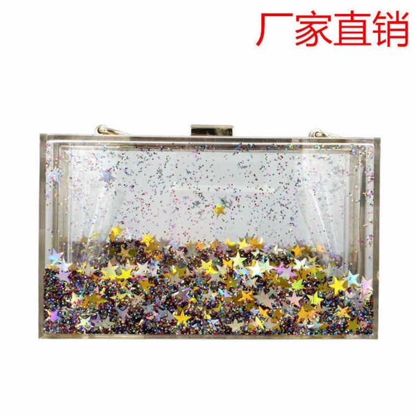 acrylic dinner bag transparent liquid quicksand glitter powder small one shoulder slant acros's bag
acrylic dinner bag transparent liquid quicksand glitter powder small one shoulder slant acros's bag