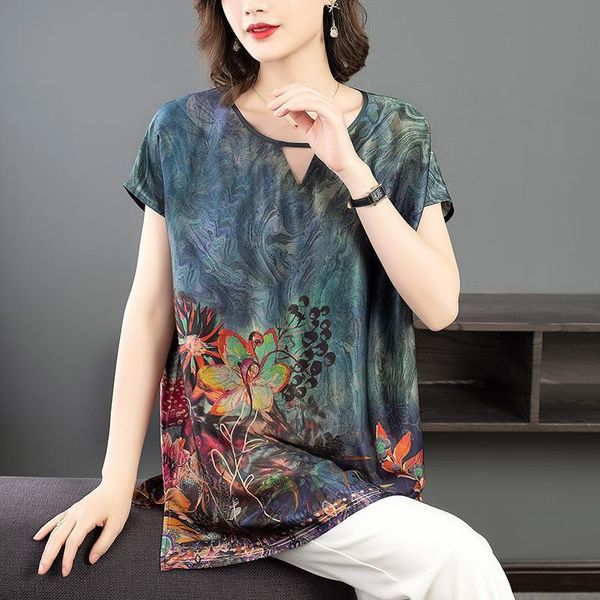 luxury gambiered canton silk shirt mulberry printing middle-aged and elderly large size t-shirt mother's clothing women's blouses, White
luxury gambiered canton silk shirt mulberry printing middle-aged and elderly large size t-shirt mother's clothing women's blouses, White