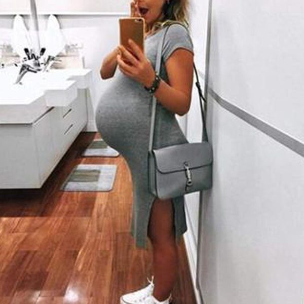maternity dresses woman o-neck vestidos short sleeve split fork pregnant nursing dress summer clothes women 2021, White
maternity dresses woman o-neck vestidos short sleeve split fork pregnant nursing dress summer clothes women 2021, White