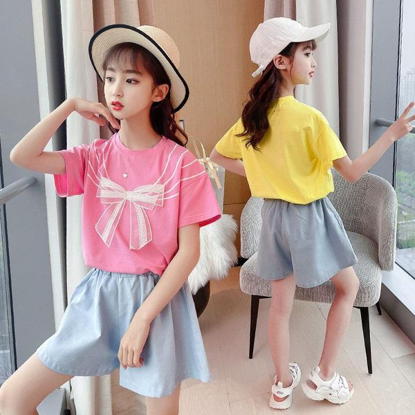 teen girls clothing set lace bowknot t shirt shorts suit children costume 2021 summer outfits 6 8 10 12 13years old kids clothes sets, White
teen girls clothing set lace bowknot t shirt shorts suit children costume 2021 summer outfits 6 8 10 12 13years old kids clothes sets, White
