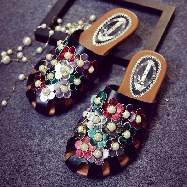summer slippers for women outdoor fashion casual shoes woman hollow flower pearl flats rubber high quality, Black
summer slippers for women outdoor fashion casual shoes woman hollow flower pearl flats rubber high quality, Black