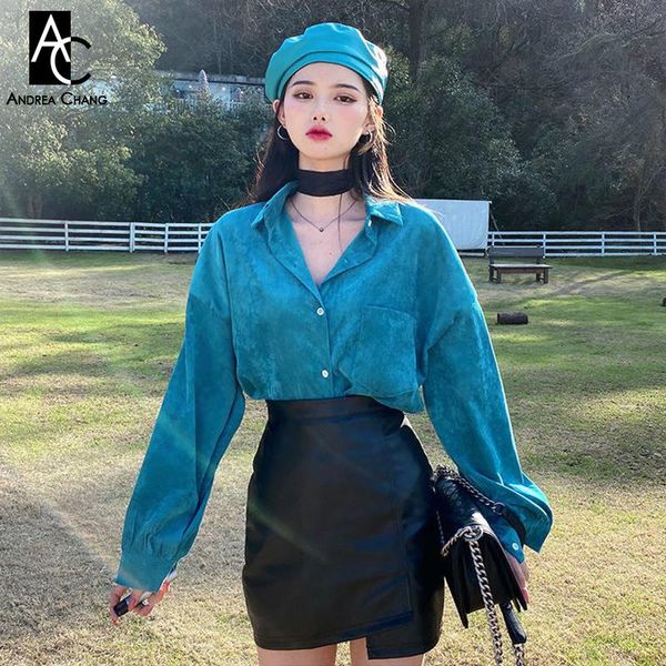 women's blouses & shirts s-xl spring autumn woman blouse shirt peacock blue fashion vintage single breasted long loose, White
women's blouses & shirts s-xl spring autumn woman blouse shirt peacock blue fashion vintage single breasted long loose, White