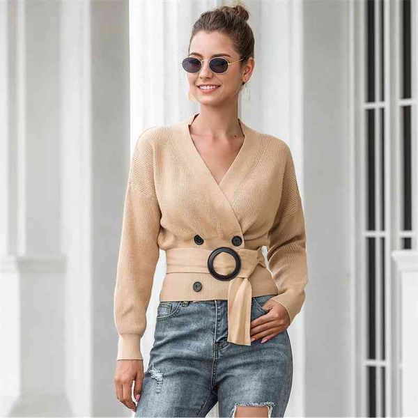 foridol double breasted belt knitted short cardigans women long sleeve kahki vintage cardigan casual office ladies 210415, White;black
foridol double breasted belt knitted short cardigans women long sleeve kahki vintage cardigan casual office ladies 210415, White;black