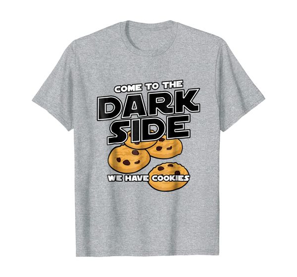 come to the darkside we have cookies t-shirt - funny cookies, White;black