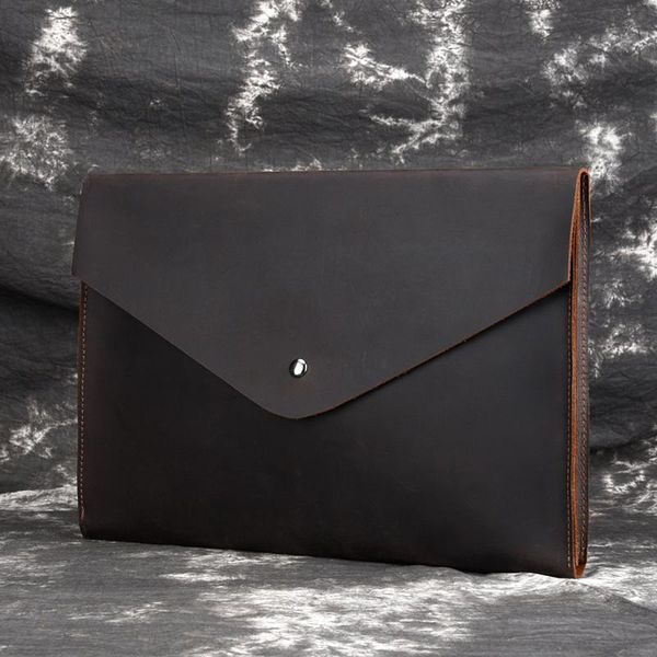 wallets men's genuine leather file document bags crazy horse business hand clutch cowhide envelope bag, Red;black
wallets men's genuine leather file document bags crazy horse business hand clutch cowhide envelope bag, Red;black