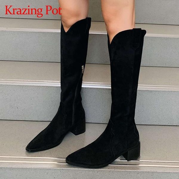 boots krazing pot arrival flock pointed toe high heel western young lady casual winter keep warm knee-high l80 qv0t, Black
boots krazing pot arrival flock pointed toe high heel western young lady casual winter keep warm knee-high l80 qv0t, Black