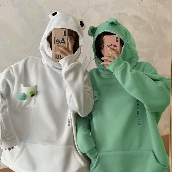 women's hoodies & sweatshirts lovers frog and velvet thickened hoodie lady couples clothes clothing, Black
women's hoodies & sweatshirts lovers frog and velvet thickened hoodie lady couples clothes clothing, Black