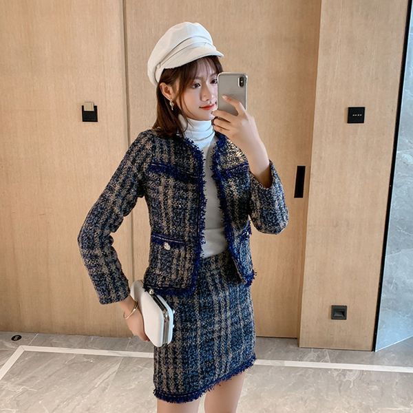 england plaid woolen tweed 2 women fringed trims short jacket coat + pencil mini skirt set ladies two piece outfits 210416, White
england plaid woolen tweed 2 women fringed trims short jacket coat + pencil mini skirt set ladies two piece outfits 210416, White