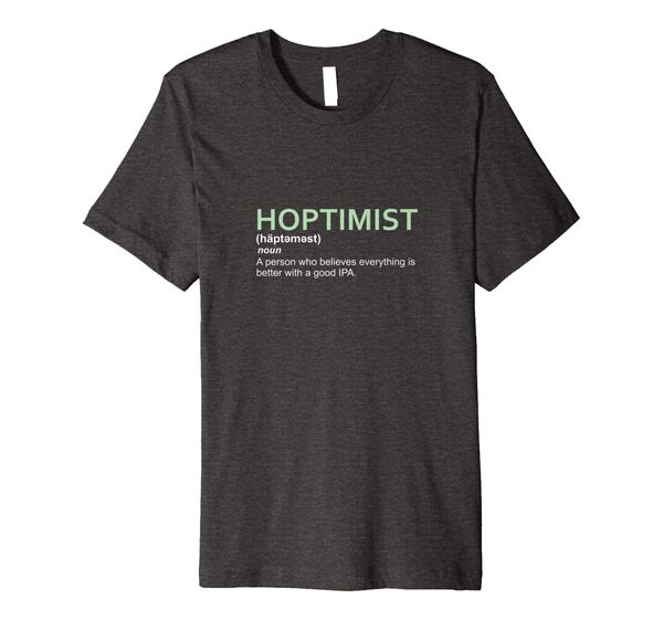 original hoptimist definition ipa tee, White;black