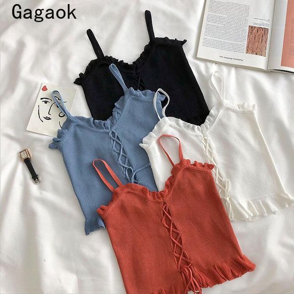 gagaok womens camis 2021 summer solid short ruffles knitted camisole slim outwear fashion ladies korean wild crop women's tanks &, White
gagaok womens camis 2021 summer solid short ruffles knitted camisole slim outwear fashion ladies korean wild crop women's tanks &, White