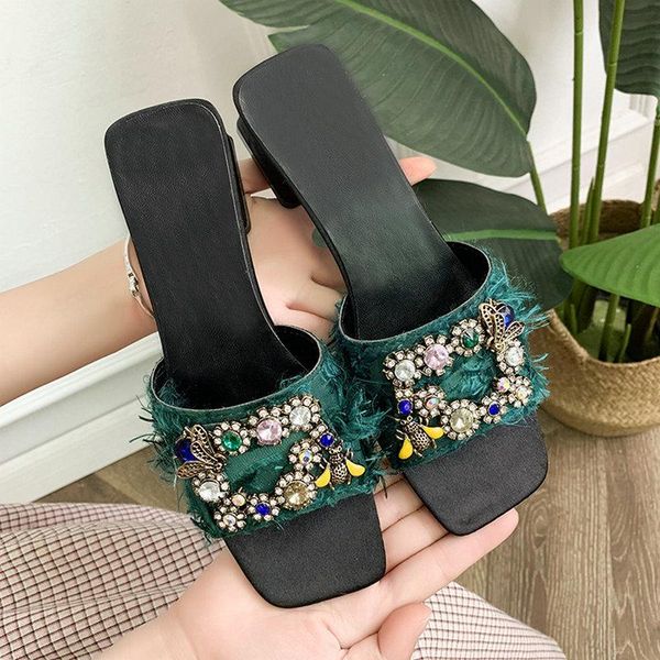 slippers large size 34-43 2021 summer women's diamond high heel elegant soild shoes woman sandals for female, Black
slippers large size 34-43 2021 summer women's diamond high heel elegant soild shoes woman sandals for female, Black