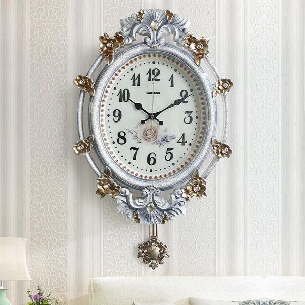 wall clocks european large clock vintage silent living room home retro pendulum creative american decor still life
wall clocks european large clock vintage silent living room home retro pendulum creative american decor still life