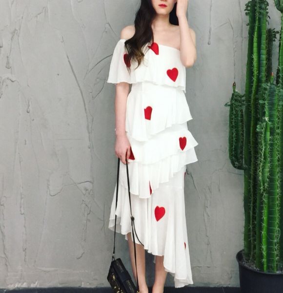 white one shoulder ruffles irregular women es sleeveless heart embroidery summer spaghetti strap holiday beach, Black;gray
white one shoulder ruffles irregular women es sleeveless heart embroidery summer spaghetti strap holiday beach, Black;gray