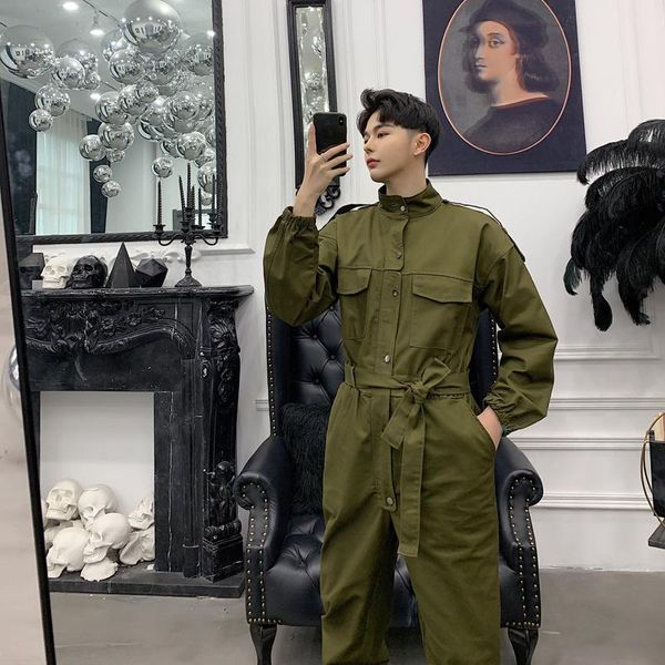 men's pants 2021 style black/green color overalls jumpsuit rompers harem casual show high waist tie trousers plus size m-2xl
men's pants 2021 style black/green color overalls jumpsuit rompers harem casual show high waist tie trousers plus size m-2xl