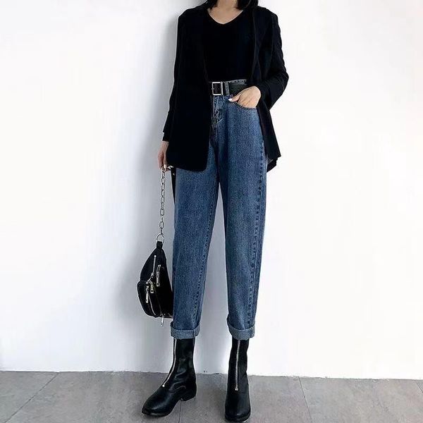 women's jeans straight high waist women denim 2021 spring autumn wide leggs pants korean style casual loose all match, Blue
women's jeans straight high waist women denim 2021 spring autumn wide leggs pants korean style casual loose all match, Blue