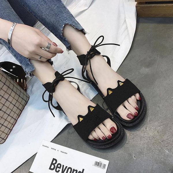 summer fashion net red hundred matching skirt evening sandals fairy wind student ins tide flat, Black
summer fashion net red hundred matching skirt evening sandals fairy wind student ins tide flat, Black