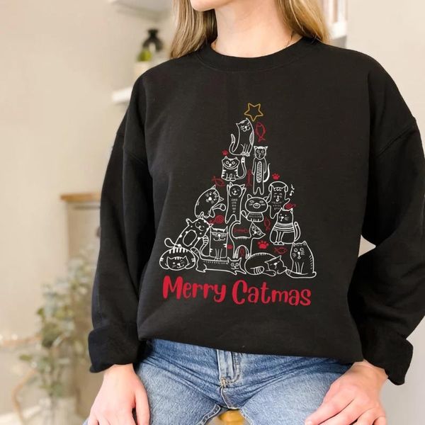women's hoodies & sweatshirts kawaii cat christmas tree graphic print sweatshirt merry catmas sweats mom pullovers women casual pure co, Black
women's hoodies & sweatshirts kawaii cat christmas tree graphic print sweatshirt merry catmas sweats mom pullovers women casual pure co, Black