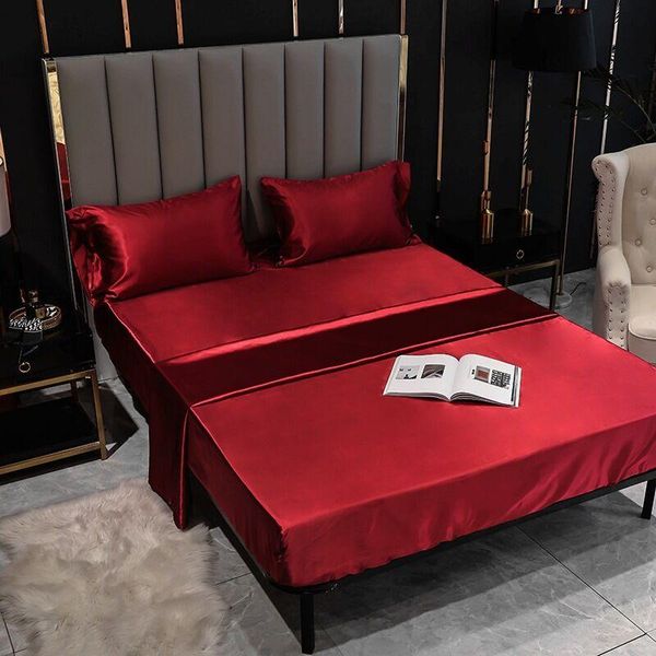 sheets & sets satin silk fitted sheet high-end solid color mattress cover elastic band bed bedsheet
sheets & sets satin silk fitted sheet high-end solid color mattress cover elastic band bed bedsheet